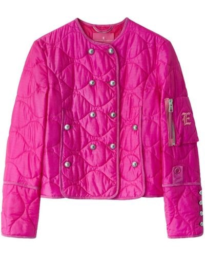 Ermanno Scervino Double-breasted Quilted Jacket - Pink