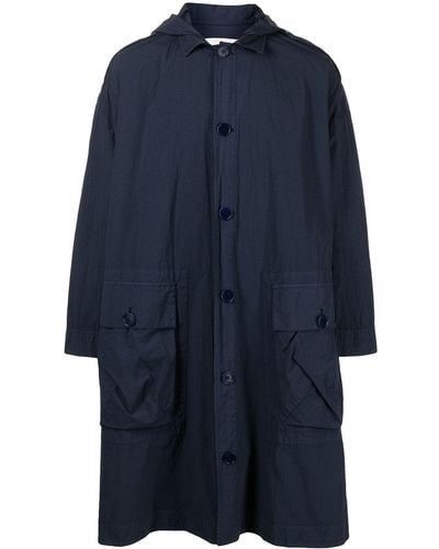 Henrik Vibskov New Match Hooded Parka Coat - Blue