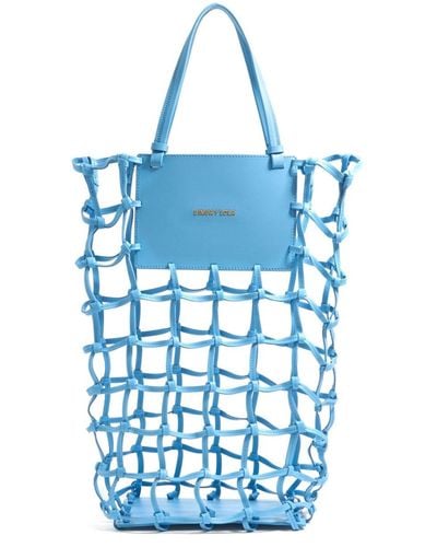 Bimba Y Lola Leather Knotted Tote Bag - Blue