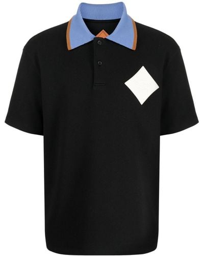 MCM Piqué Poloshirt Met Logo-applicatie - Zwart