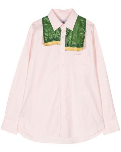 Kolor Layered-design Cotton Shirt - Pink