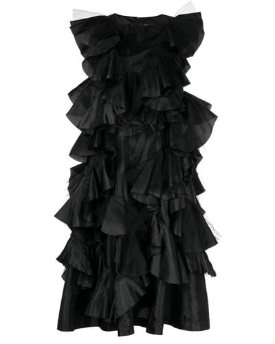 Comme des Garçons Ruffled A-line Dress - Black