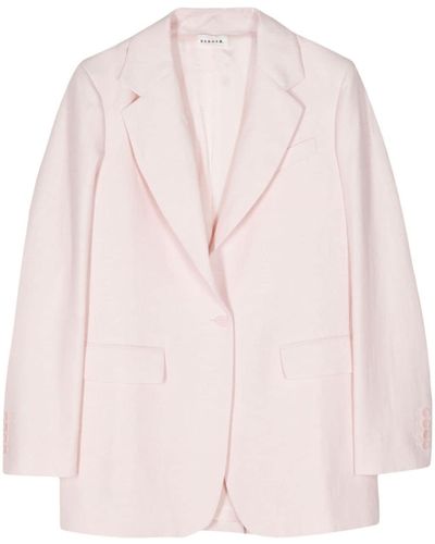 P.A.R.O.S.H. Notched-lapels Single-breasted Blazer - Pink