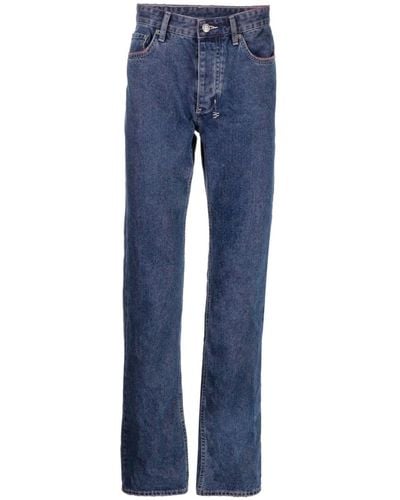 Ksubi Hazlow Mid-rise Cotton Straight-leg Jeans - Blue