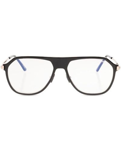 Tom Ford Blue Block Pilot-frame Sunglasses - Brown