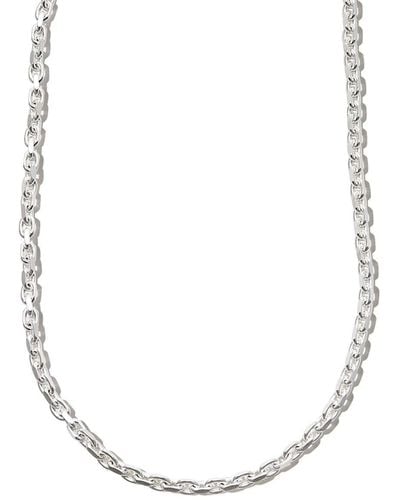 All_blues 52cm Anchor T-bar Necklace - White