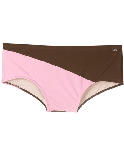 Amir Slama Panelled Swim Trunks - Pink