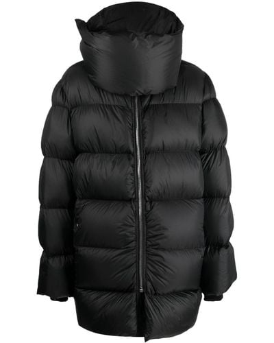 Rick Owens High-neck Puffer Coat - Black