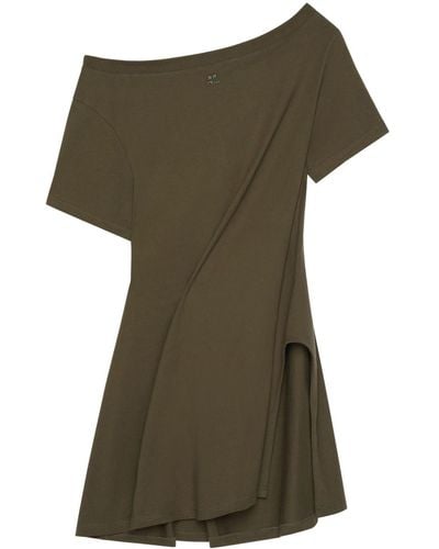 Courreges Kleid mit U-Boot-Ausschnitt - Grün