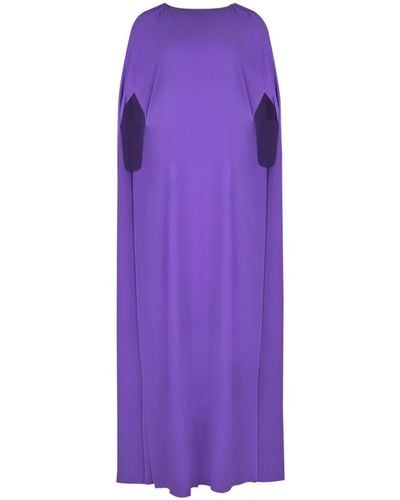 BERNADETTE Marco Pleated Cape Maxi Dress - Purple