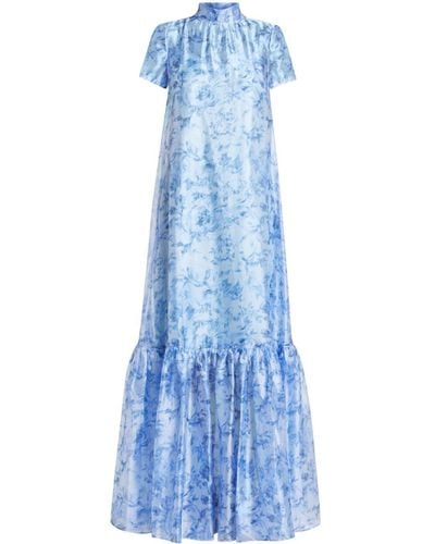STAUD Calluna High-neck Gown - Blue