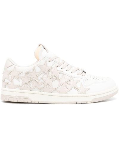 Amiri Sneakers in pelle con stelle - Bianco
