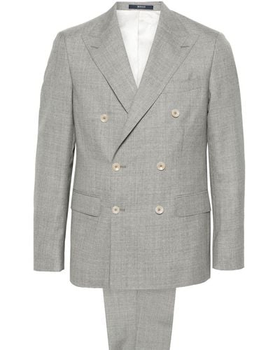BOGGI Double-breasted Wool Suit - Grey