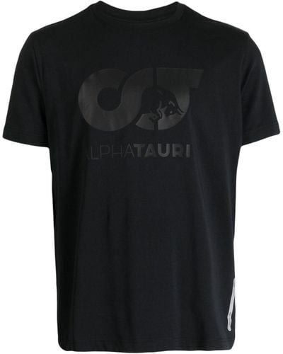 Alpha Tauri Logo-print Stretch-cotton T-shirt - Black