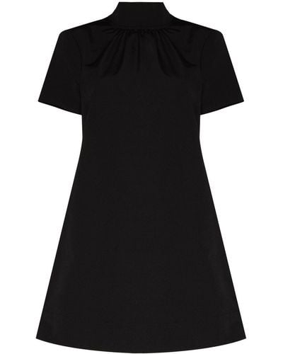 STAUD Ilana Bow-detail Minidress - Black