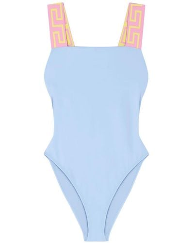 Versace Greca Border Swimsuit - Blue