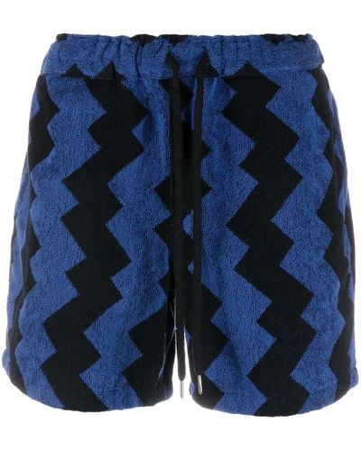 Oas Terry Towelled Shorts - Blue