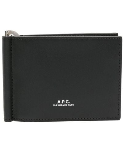 A.P.C. London マネークリップ 財布 - ブラック