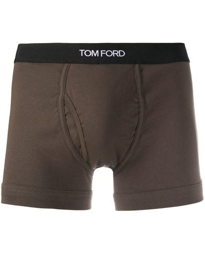 Tom Ford Boxer à bande logo - Noir