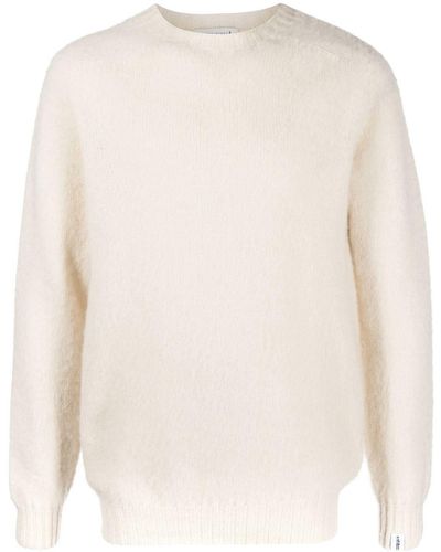 Mackintosh Hutchins Wool Crew-neck Sweater - White