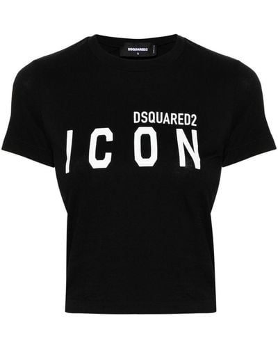 DSquared² Icon für immer einfaches T -Shirt - Schwarz