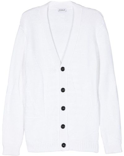 Dondup Cardigan à motif en jacquard - Blanc