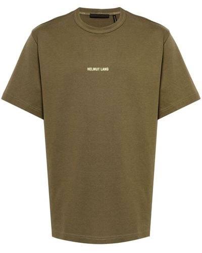 Helmut Lang T-shirt en coton à logo imprimé - Vert