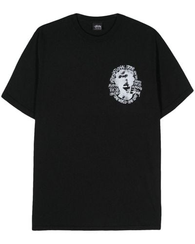 Stussy T-shirt en coton - Noir