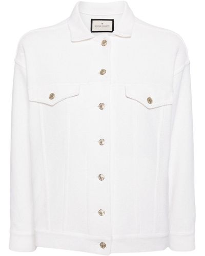 Bruno Manetti Single-breasted Cotton Jacket - White