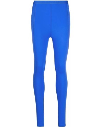 Balenciaga Legging à taille haute - Bleu