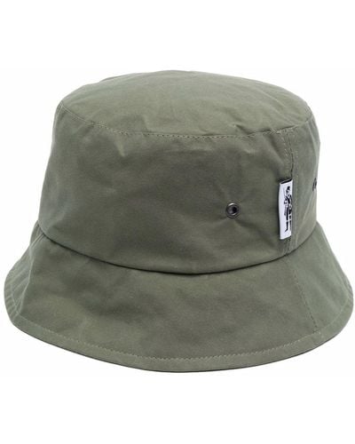 Mackintosh Waxed Cotton Bucket Hat - Green