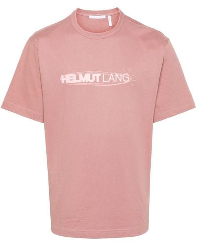 Helmut Lang Camisa con logo estampado - Rosa