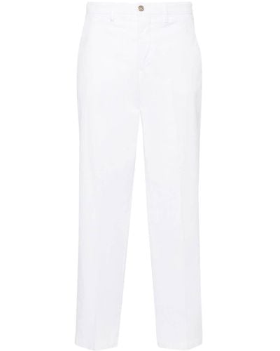 Briglia 1949 Cotton Tapered-leg Trousers - White