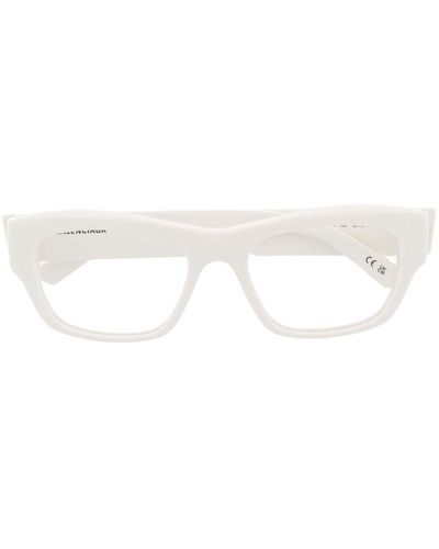 Balenciaga Brille mit eckigem Gestell - Weiß