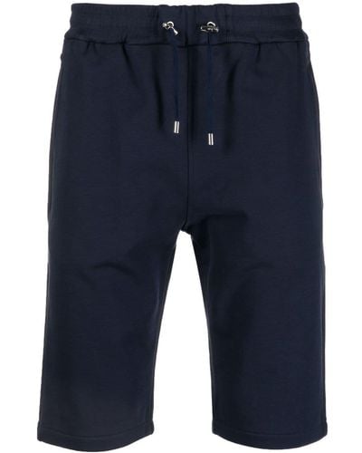 Balmain Pantalones cortos de deporte con logo - Azul