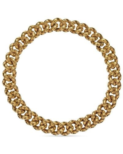 Balenciaga Logo Chain-link Necklace - Metallic
