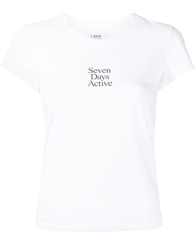 7 DAYS ACTIVE T-shirt Met Logoprint - Wit