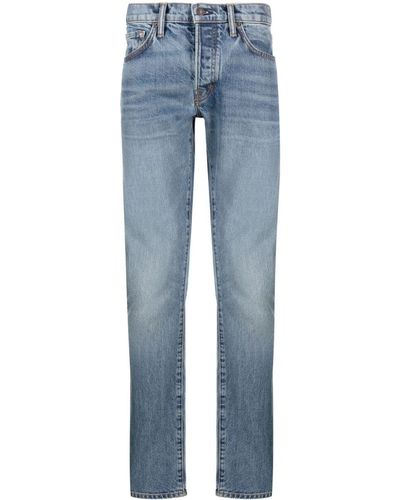 Tom Ford Jean à coupe droite - Bleu