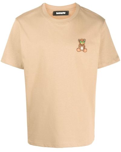 Barrow Teddy Bear Cotton T-shirt - Natural