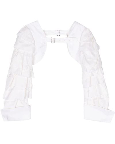 Comme des Garçons Ruffled Detachable Sleeves - White
