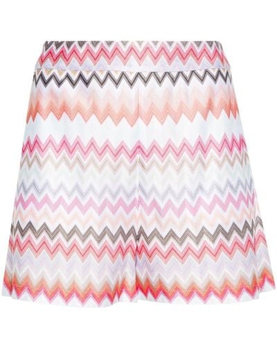 Missoni Zigzag-woven Shorts - Pink