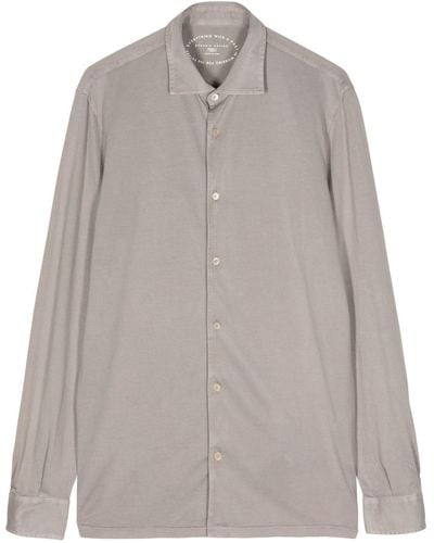 Fedeli Jason Giza Jersey Shirt - Grey