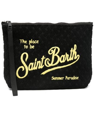 Mc2 Saint Barth Aline Terry-cloth Wash Bag - Black