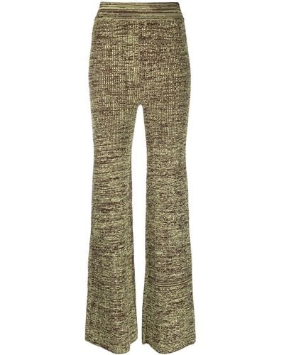 Remain Straight-leg Knitted Pants - Green