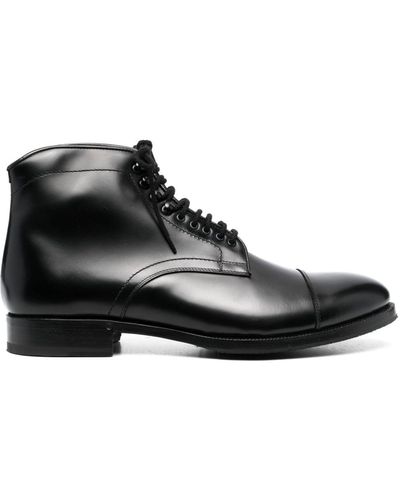 Lidfort Lace-up Leather Boots - Black