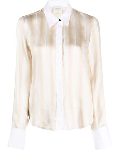 Forte Forte Stripe-print Silk-blend Shirt - White