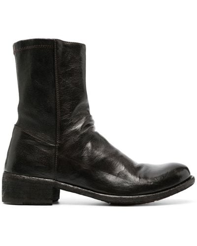Officine Creative Zipped Leather Boots - Black