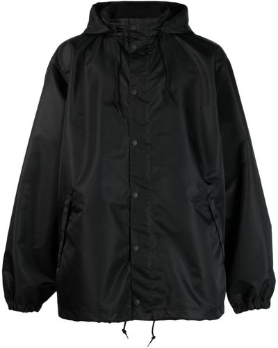 Balenciaga Tape Type Windbreaker mit Kapuze - Schwarz