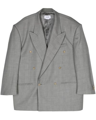 Hed Mayner Peak-lapels Double-breasted Blazer - Gray