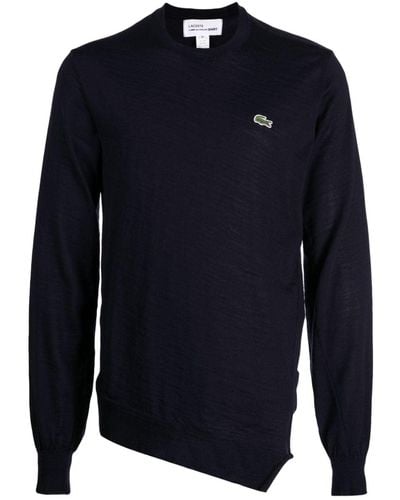 Comme des Garçons Logo-patch Wool Sweater - Blue